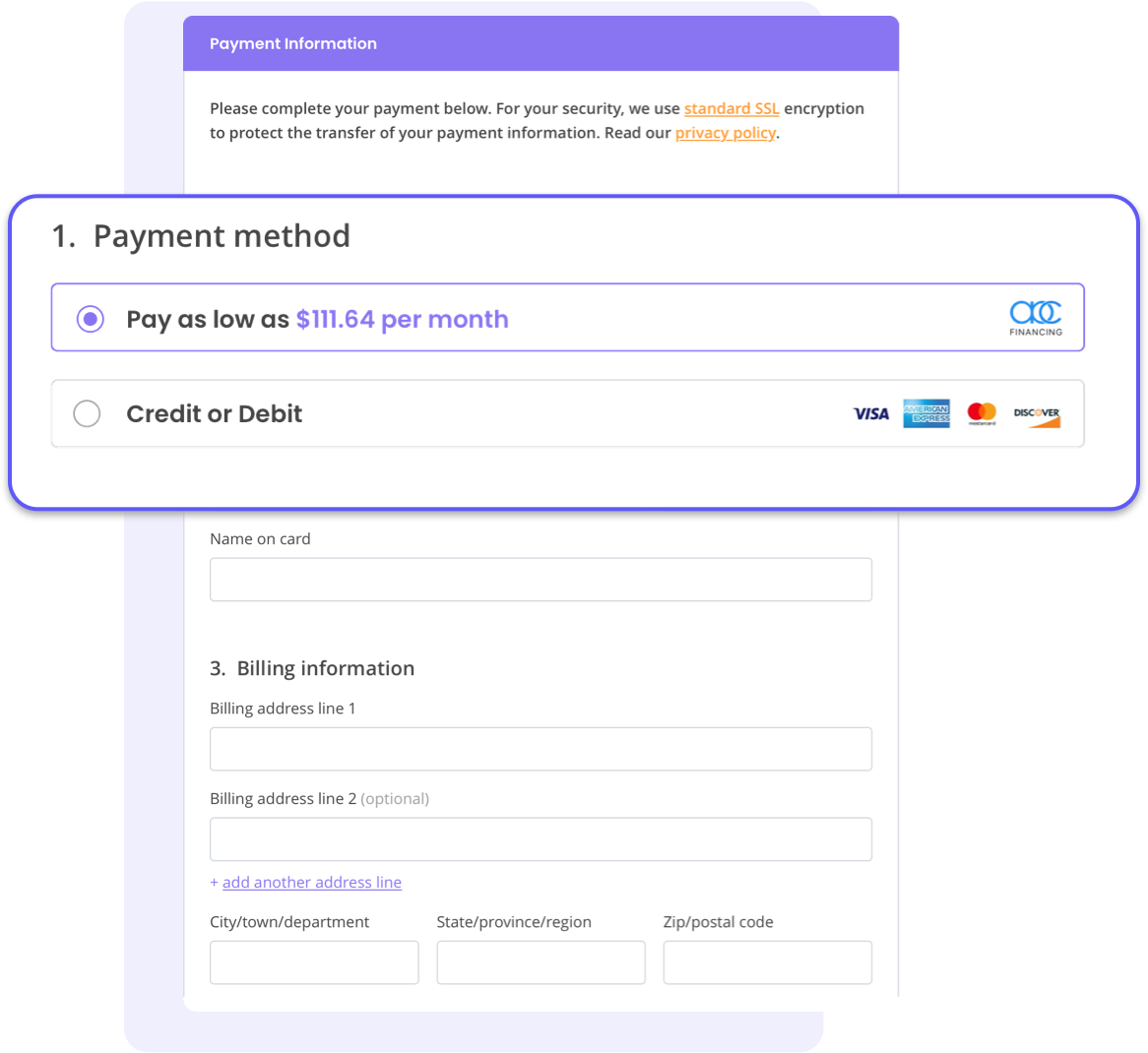 Integrate Skeps' pre-approved financing solutions seamlessly into your existing buyer flows