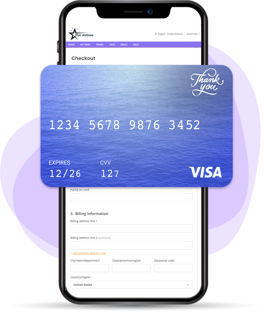 Digital cards saved into mobile wallets for one-click access.