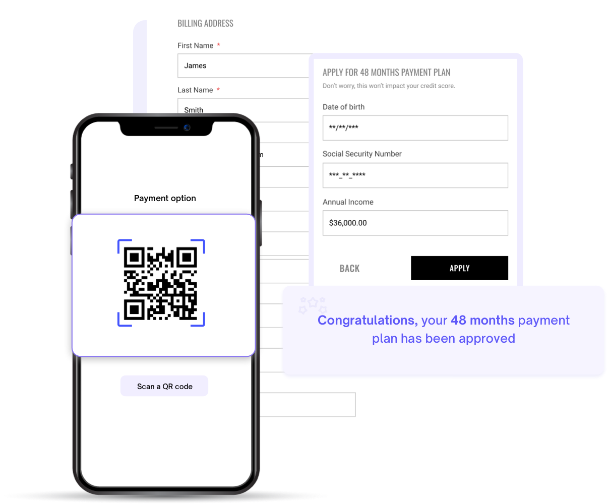 Embed home improvement financing into your existing checkout flows via any channel.