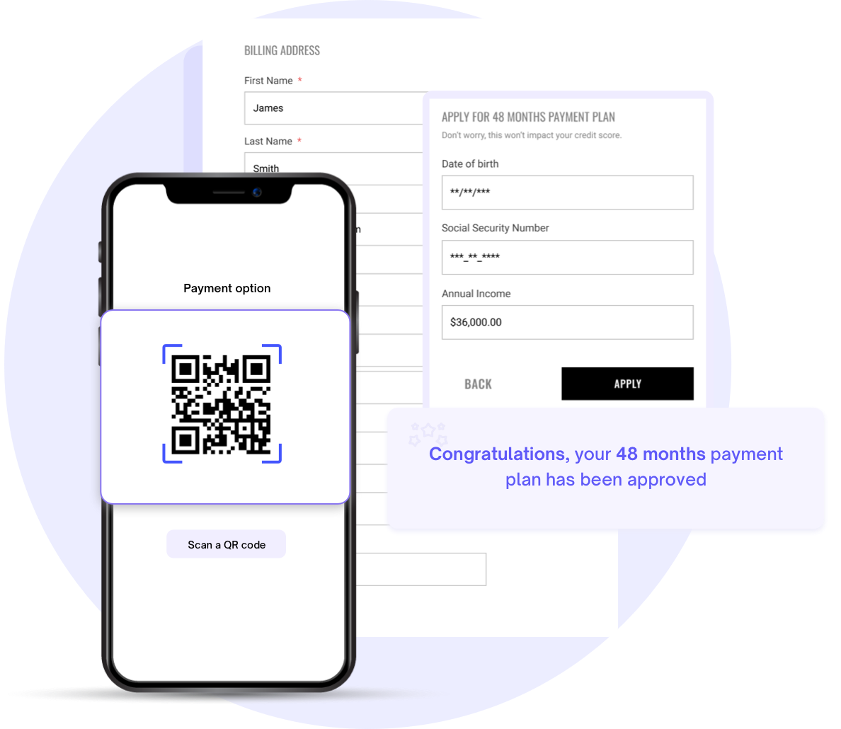 Embed Skeps' retail financing seamlessly into your existing UX.