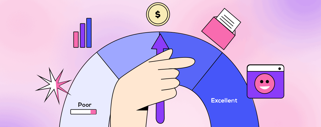 A graphic of a hand playing a spinning game of risk representing a risk-based pricing model.